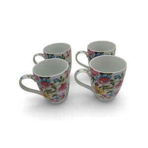 Easy Life Jardin Secret Dora Papis Floral Mug Set Of 4 Italy